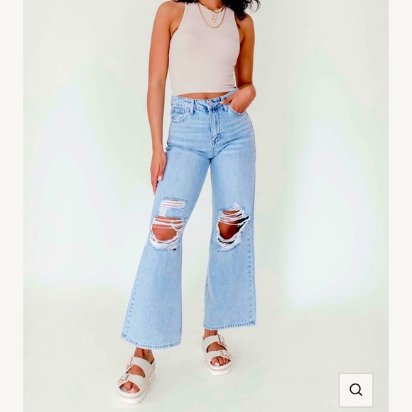 VERVET BY FLYING MONKEY Denim - Vervet jeans - Super high rise, wide leg